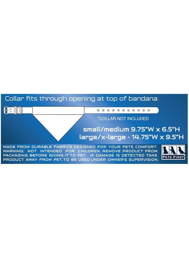 Pets First NCAA DOG BANDANA - TEXAS LONGHORNS REVERSIBLE BANDANA. 2 Sided Sports Bandana with a PREMIUM Embroidery TEAM LOGO, Small/Medium. - 2 Sizes & 50 COLLEGE Teams available - Image 4