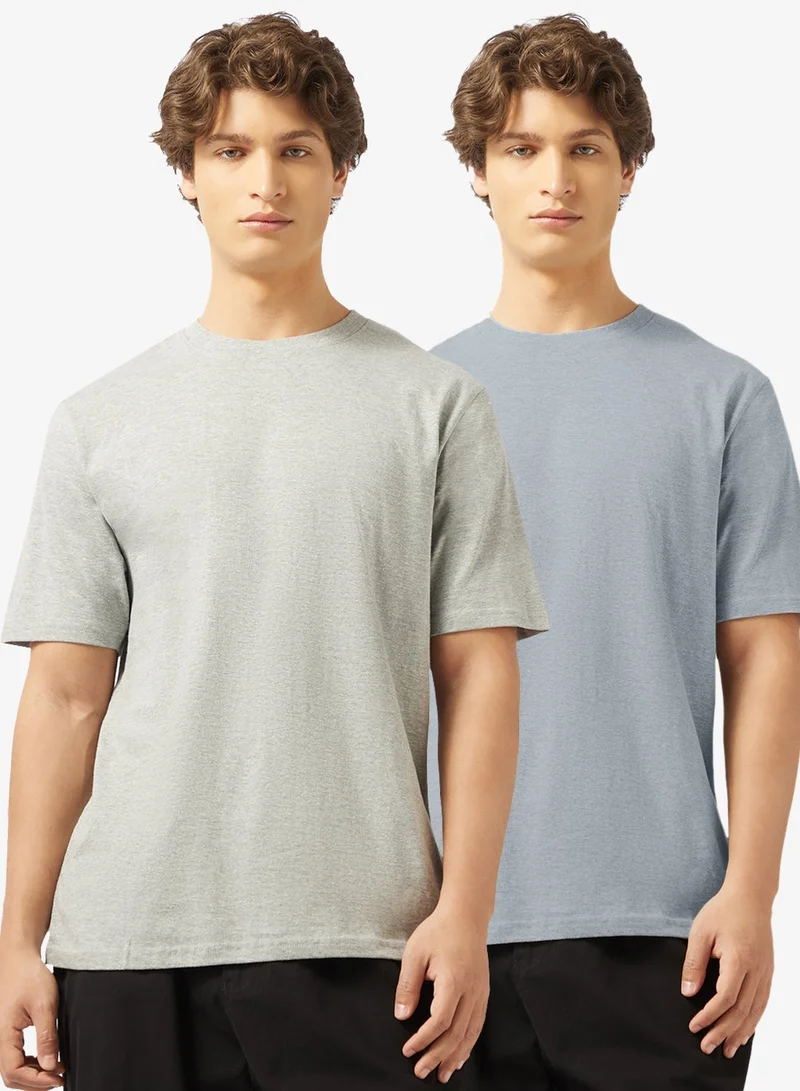 Seventy Five Basics Pack of 2 Regular Fit T-Shirt