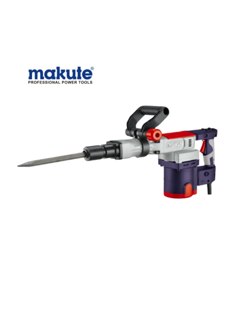 makute 1600W Hammer Drill 2500rpm Speed 48 Joules Impact Energy Dual Function for Drilling Holes and Breaking Through Concrete Brick Walls and more Heavy Duty Task (DH1600) - Image 2