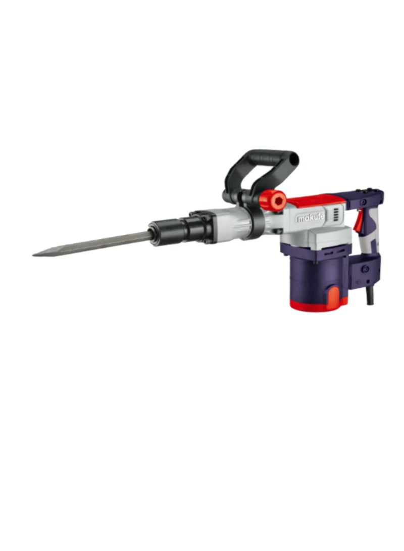 makute 1600W Hammer Drill 2500rpm Speed 48 Joules Impact Energy Dual Function for Drilling Holes and Breaking Through Concrete Brick Walls and more Heavy Duty Task (DH1600) - Image 1
