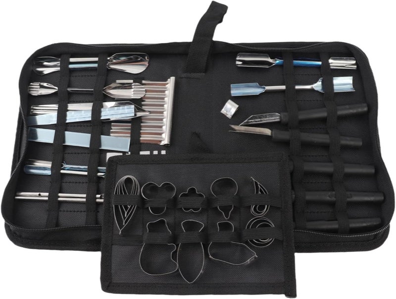46Pcs Carving Tools Kit, Fruit Vegetable Food Chisel Cutting Knife Set, Portable Case, for Chefs, Caterer, Hobbyists - Image 5