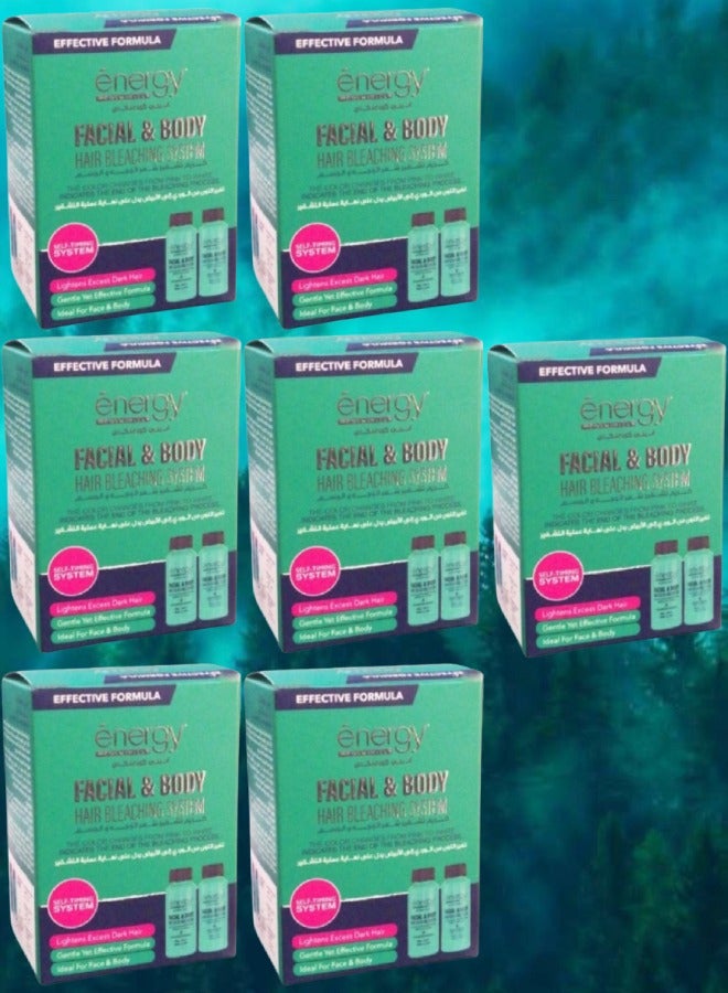 ENERGY COSMETICS 7 Pieces Facial And Body Hair Bleaching System 40 Grams And 60ml - Image 1