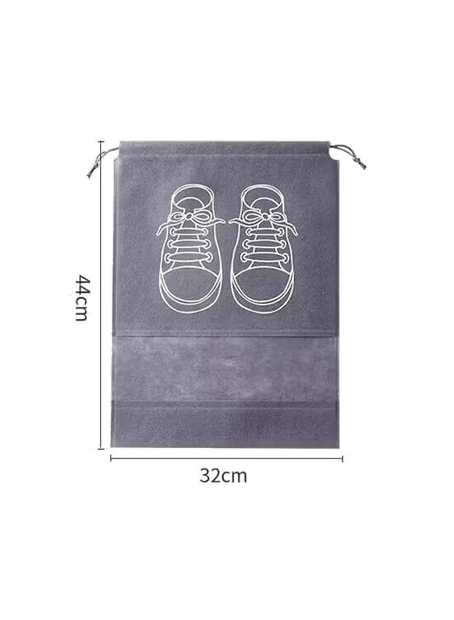 10 PCS Non-Woven Drawstring Shoe Storage Bags with PVC Window - Breathable Dust-Proof Organizer for Closet, Travel 44x32centimeter - Image 2