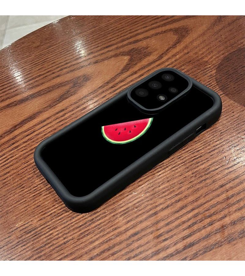 Pure Black Background Half Slice Watermelon Summer Fruit Minimalist Pattern TPU Case For Samsung Galaxy S23 Ultra Compatible With S24 S23 S22 Ultra 5G S21 FE 5G A55 5G A54 5G A53 5G A35 5G A15 5G - Image 5