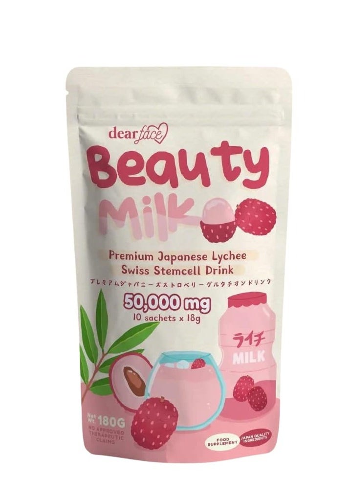 dear face - Beauty Milk Premium Japanese Lychee Swiss Stemcell Drink - Image 1