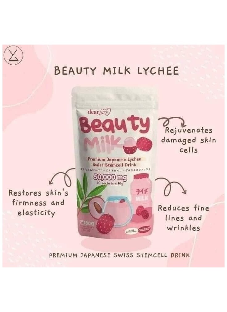 dear face - Beauty Milk Premium Japanese Lychee Swiss Stemcell Drink - Image 1