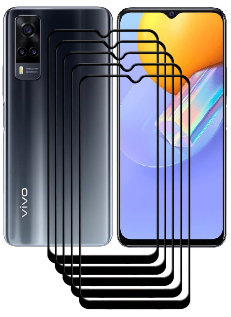ACLIX 5 Pieces Antistatic ESD Dustproof Premium Quality High Definition Tempered Glass Screen Protector Designed For vivo Y51 (2020) - Image 1