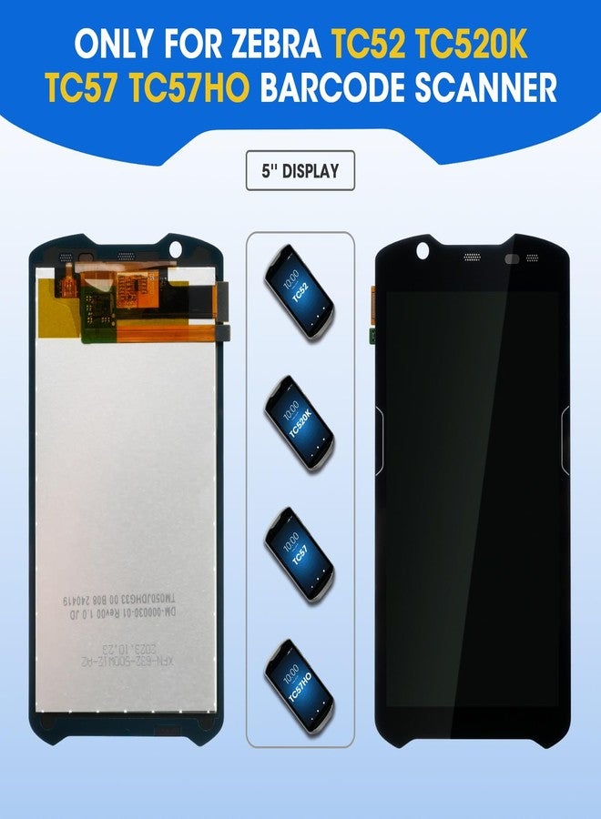 CARPSDZY TC52 LCD Screen with Touch Digitizer for Zebra TC52 TC520K TC57 TC57HO Barcode Scanner Handheld Mobile Computer, High-Resolution Display Replacement - Image 2