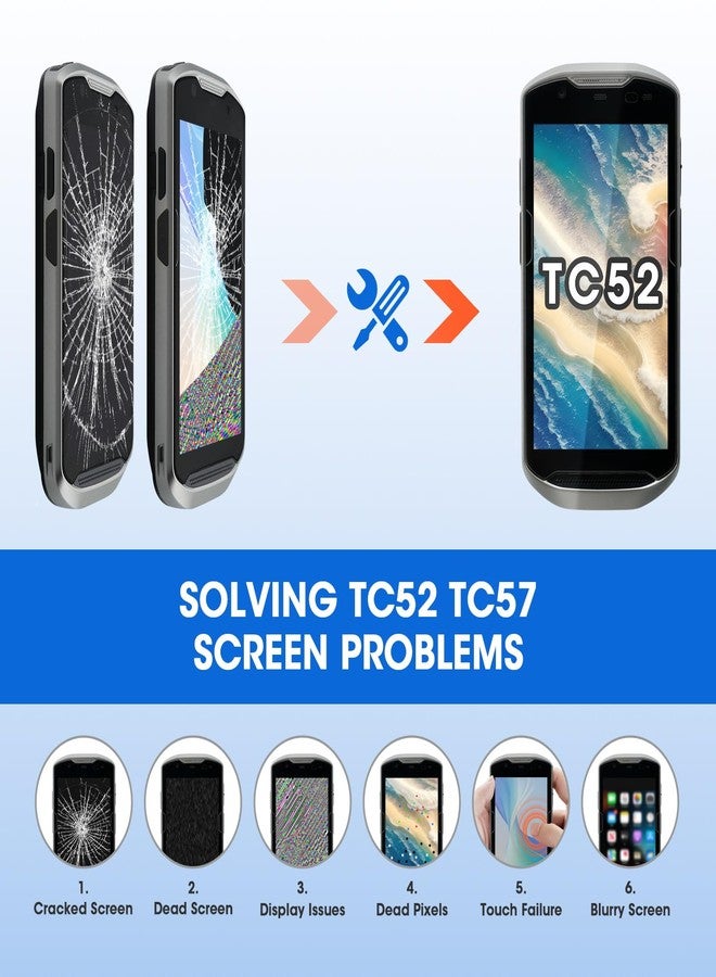 CARPSDZY TC52 LCD Screen with Touch Digitizer for Zebra TC52 TC520K TC57 TC57HO Barcode Scanner Handheld Mobile Computer, High-Resolution Display Replacement - Image 3