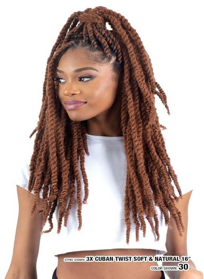 SHAKE-N-GO 3x Cuban Twist Soft & Natural 22" (1-PACK) (OFF BLACK 1B) - Image 3