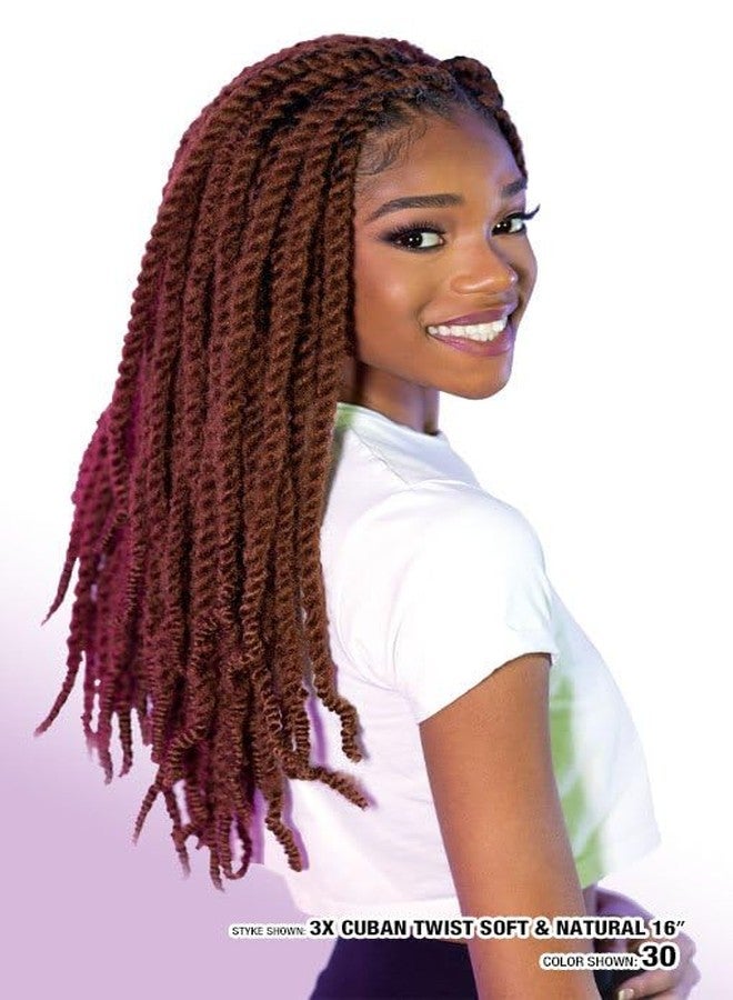 SHAKE-N-GO 3x Cuban Twist Soft & Natural 22" (1-PACK) (OFF BLACK 1B) - Image 2
