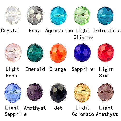 LolliBeads (TM) Wholesale Mix Lot 6 mm Briolette Faceted Rondelle Crystal Glass Beads for Jewelry Making with Container Box (750 pcs) - Image 2