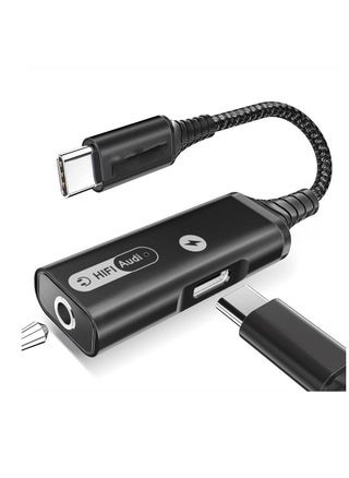 USB C to 3.5mm Headphone and Charger Adapter, Type C Headphone Adapter,  2-in-1 USB C to AUX Mic Jack with PD 60W Fast Charging, Compatible with Samsung Galaxy S22/S23 Ultra/Note20, Pixel 6, iPad Pro - pzsku/Z7CB7155BC7F4AC0A1FF5Z/45/_/1685006478/21f0c99d-08b1-4a2b-94cc-41b3d3c436f4