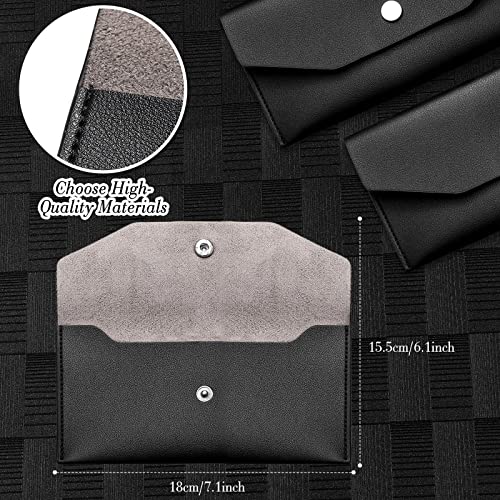 Frienda Cash Envelope Wallet PU Leather 7 x 3.5 Inch Reusable Budget Money Pouch Envelope Organizer 8 Cash Dividers 2 Sheets Category Sticker Labels for Wallets Bill Planner(Black,Classic) - Image 5