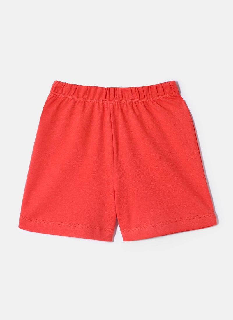 Nautinati Pack of 2 Green and Red Pigment Print Shorts for Boys - Image 5