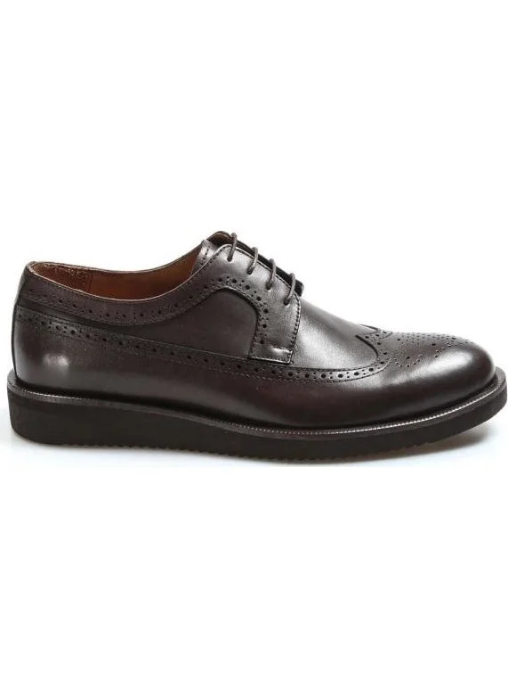 Fast Step Genuine Leather Brown Men's Oxford Shoes 822ma051