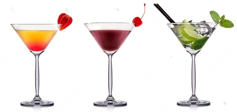 WQR Martini Glasses Crystal Shine Clear Designer Cocktail and Martini Transparent Glass 190 ml for Multipurpose use Wine Whiskey Mojito Juice Glasses Set of 2 - Image 4