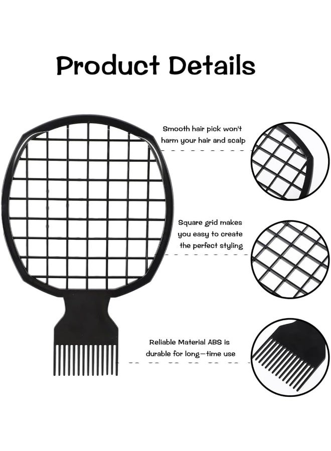 ECVV Twist Combs 2 in 1 Afro Twist Hair Comb for Natural Hair Dreads Curl Hair, Net-Shape Hairdressing Tool Hair Styling Comb for Black Men Curls - Image 2