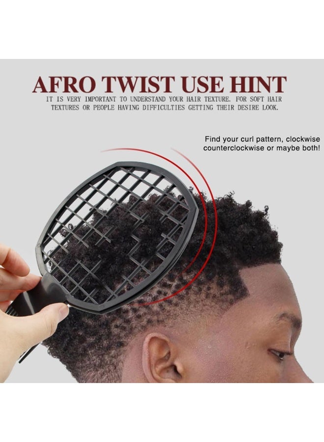 ECVV Twist Combs 2 in 1 Afro Twist Hair Comb for Natural Hair Dreads Curl Hair, Net-Shape Hairdressing Tool Hair Styling Comb for Black Men Curls - Image 5