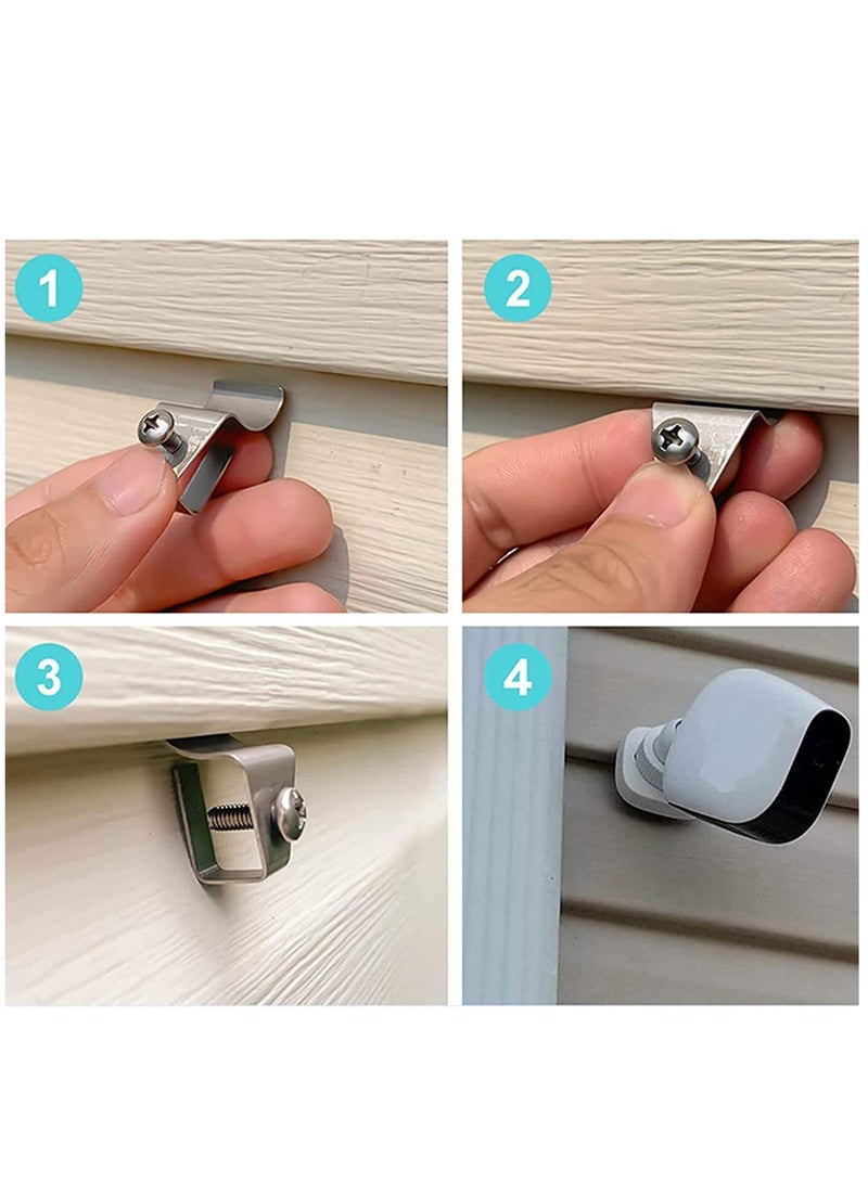 KASTWAVE Vinyl Siding Hook, Non-Hole Outdoor Siding Hanger Camera Mounting Clip, Stainless Steel Siding Mounting Bracket for Blink Outdoor Security Camera System, Doorbell, Hanging Light, Trim 12Pcs - Image 5