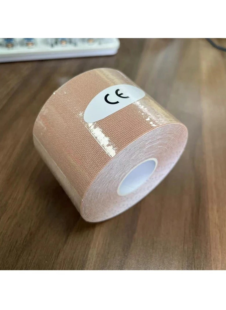 Generic - 3.8cm*5m Sports Waterproof Kinesiology Tape Stickers Athletic Bandage Muscle Recovery Protector Strapping Pain Relief Tennis Gym-Brown - Image 1