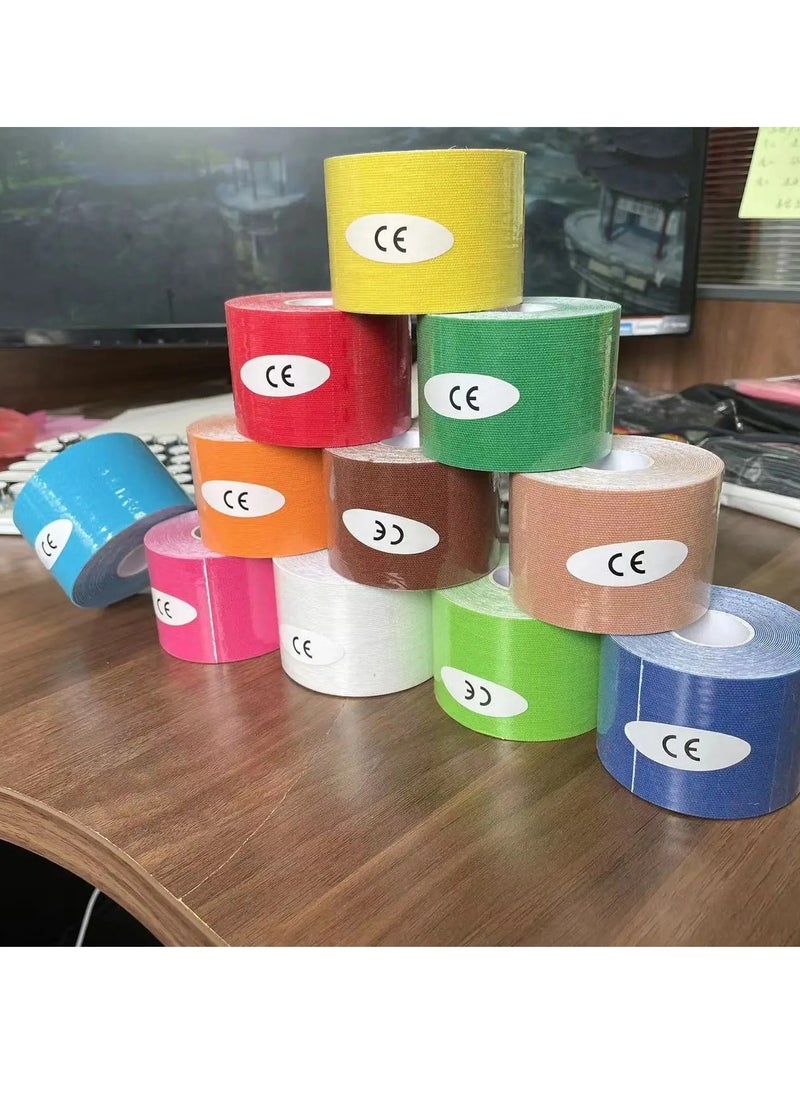 Generic - 3.8cm*5m Sports Waterproof Kinesiology Tape Stickers Athletic Bandage Muscle Recovery Protector Strapping Pain Relief Tennis Gym-Brown - Image 1