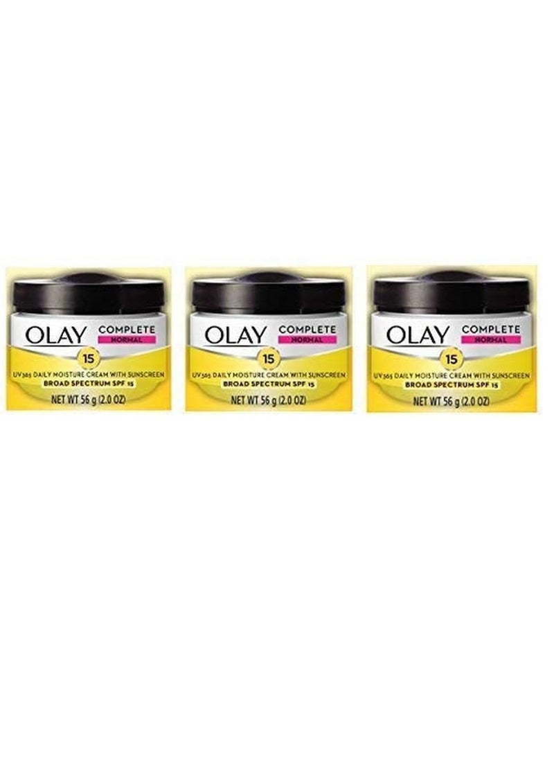 Olay Face Moisturizer Complete All Day UV Moisture Cream with Sunscreen SPF 15, Normal Skin, 2 Fl Oz (Pack of 3) - pzsku/Z7CB74EADB70E21F1AF2BZ/45/1741254372/0f01a456-ab50-4659-89cd-de7988bf55ca