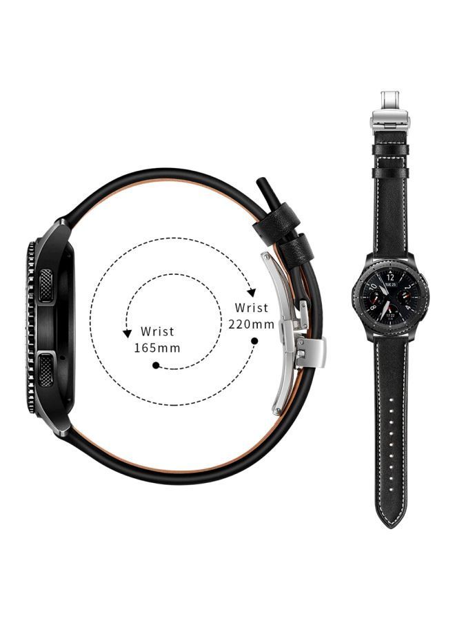 NIBEMINENT Replacement Band For Samsung/Huawei/Garmin/Fossil Smartwatch 22 mm Black - Image 3