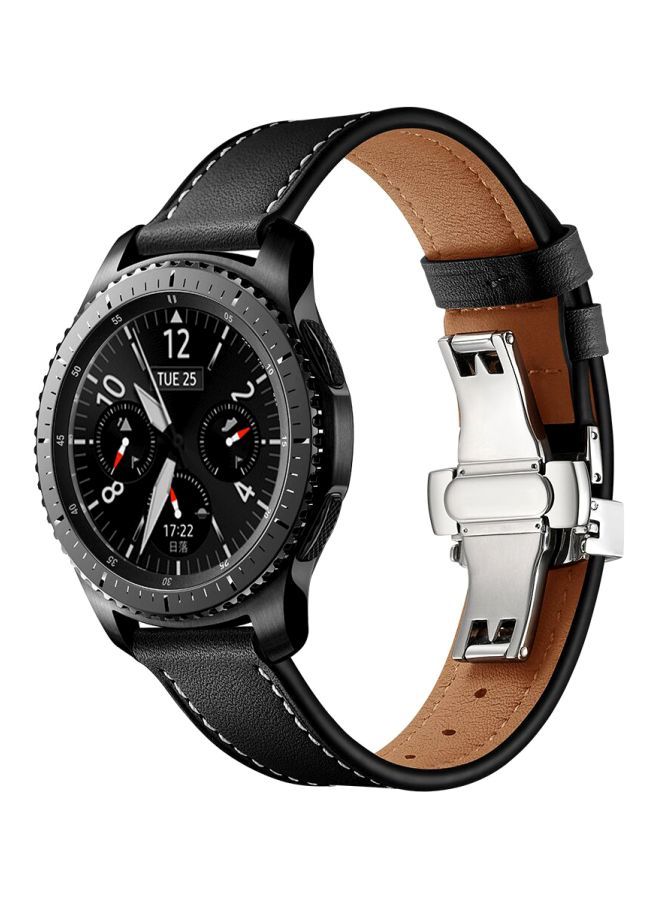 NIBEMINENT Replacement Band For Samsung/Huawei/Garmin/Fossil Smartwatch 22 mm Black - Image 2