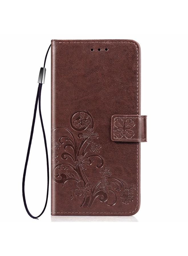 Zaboon Case For Galaxy S20 Four-leaf Clasp Embossed Buckle Flip Leather Case with Lanyard & Card Slot & Wallet & Holder - Image 3