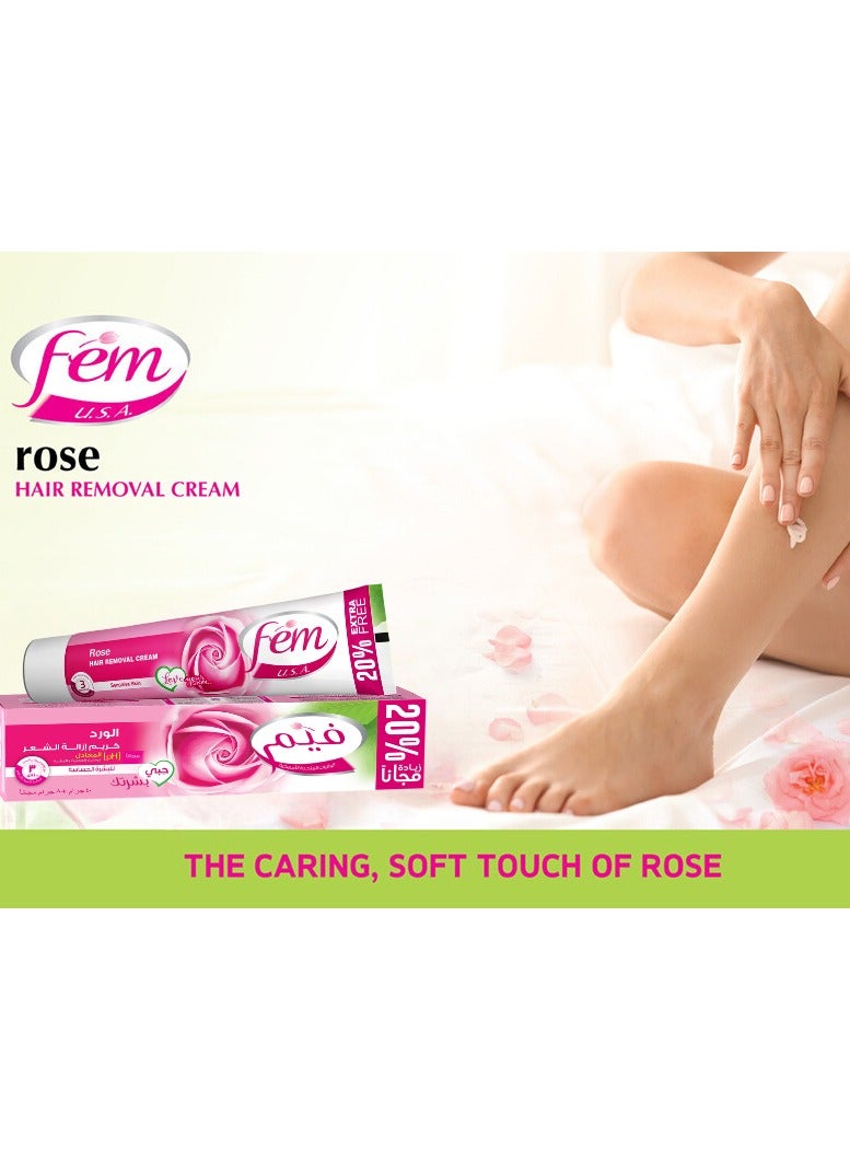 fem Fem Rose Hair Removal Cream+Skin Care Lotion Sensitive Skin - 108 Gm - Image 5