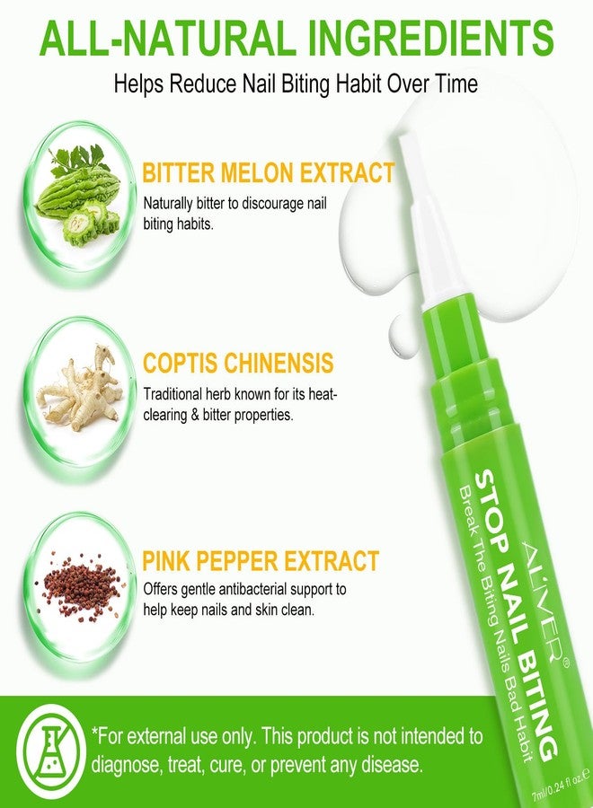 BOXANIA Nail Biting & Thumb Sucking Deterrent Deeply Nourish Care for Toddlers Children Adults 7ml - Image 2