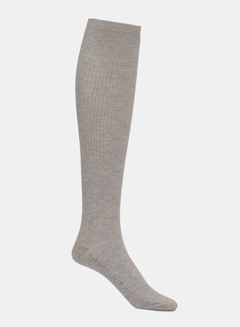 Girly Ribbed Knee-High Socks