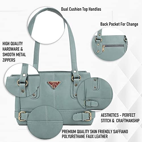 Fostelo Women's Cuckoo Satchel Tote Handbag for Women | Ladies Purse | Stylish Shoulder Bag | Gift For Women | Grey - Image 2