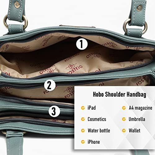 Fostelo Women's Cuckoo Satchel Tote Handbag for Women | Ladies Purse | Stylish Shoulder Bag | Gift For Women | Grey - Image 5