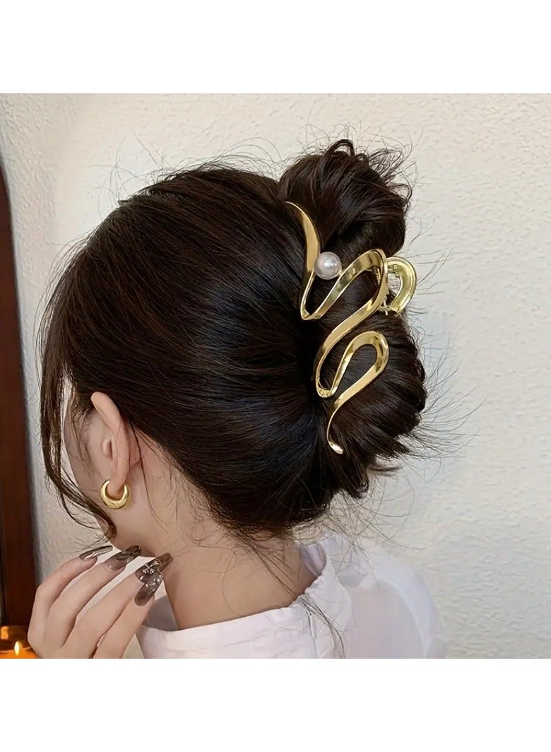 Goolsky Design Sense Niche Indifferent Wind Clip Ins Hair Clip Female Back Head Shark Clip 2025 New Hair Clip Large Size - Image 1