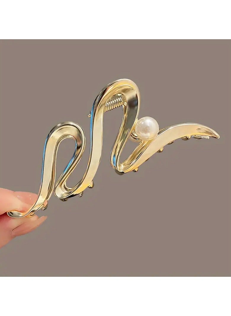 Goolsky Design Sense Niche Indifferent Wind Clip Ins Hair Clip Female Back Head Shark Clip 2025 New Hair Clip Large Size - Image 2