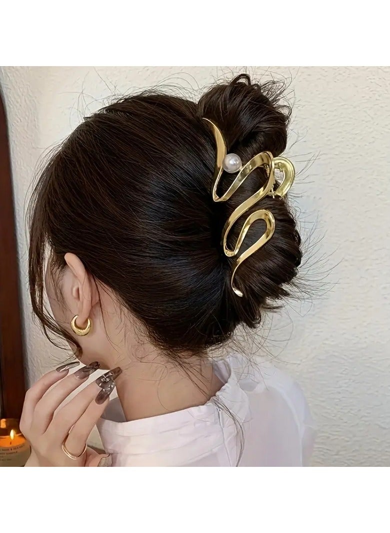 Goolsky Design Sense Niche Indifferent Wind Clip Ins Hair Clip Female Back Head Shark Clip 2025 New Hair Clip Large Size - Image 5