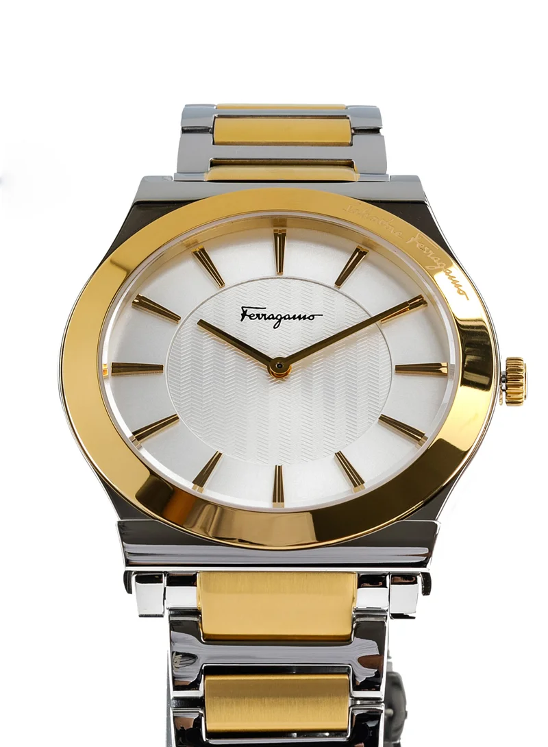 فيراغامو ساعة 1898 سليم كوارتز بقرص فضي