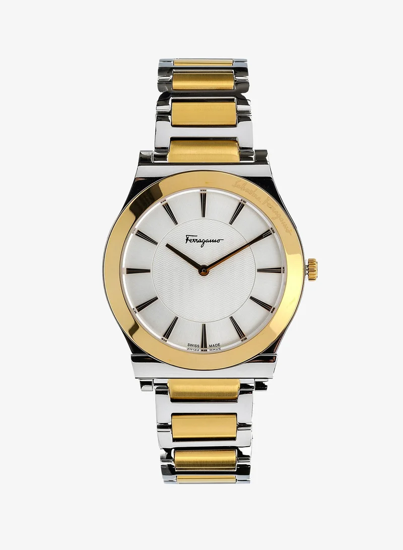 Ferragamo 1898 Slim Quartz Silver Dial Watch