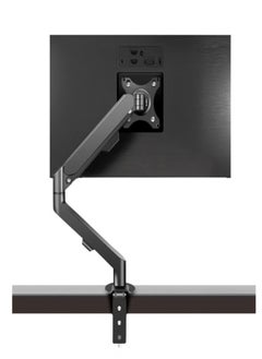 Adjustable Gas Spring Monitor Mount for 15 to 27 Inch Screens 2 to 7kg Load Capacity Tilt -85 to +90 Degrees Swivel 180 Degrees Rotation 360 Degrees VESA 75 100