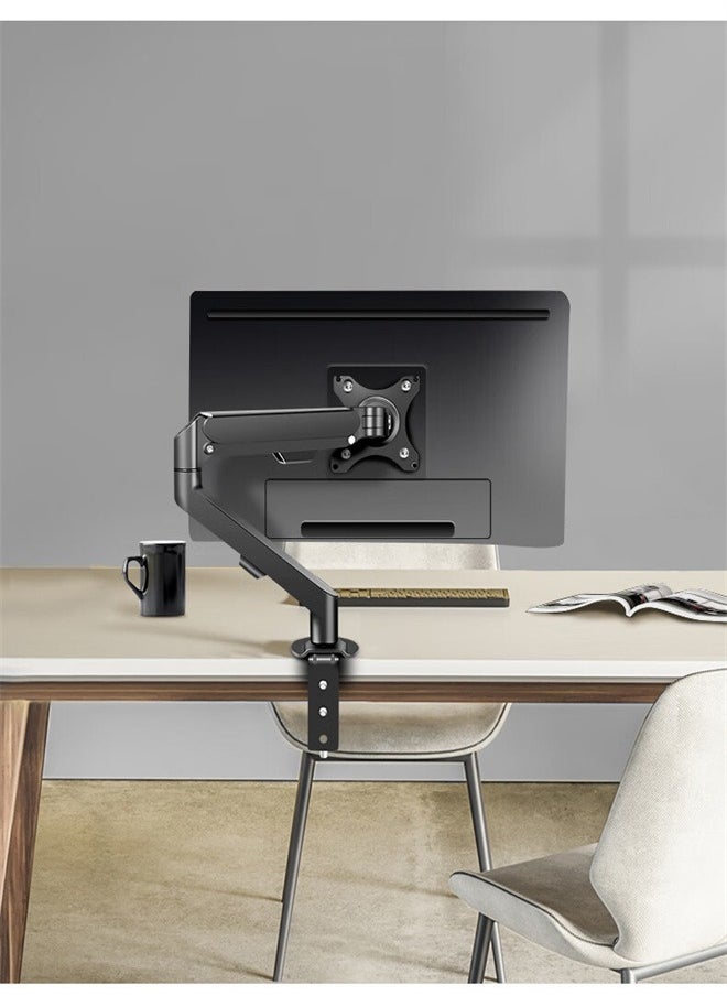 DLP - Adjustable Gas Spring Monitor Mount for 15 to 27 Inch Screens 2 to 7kg Load Capacity Tilt -85 to +90 Degrees Swivel 180 Degrees Rotation 360 Degrees VESA 75 100 - Image 1