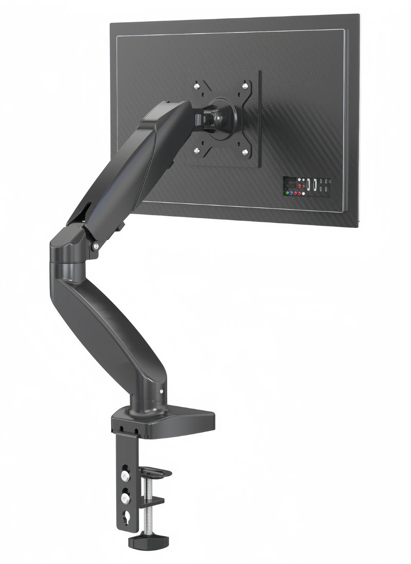 DLP - Adjustable Gas Spring Monitor Mount for 15 to 27 Inch Screens 2 to 7kg Load Capacity Tilt -85 to +90 Degrees Swivel 180 Degrees Rotation 360 Degrees VESA 75 100 - Image 1