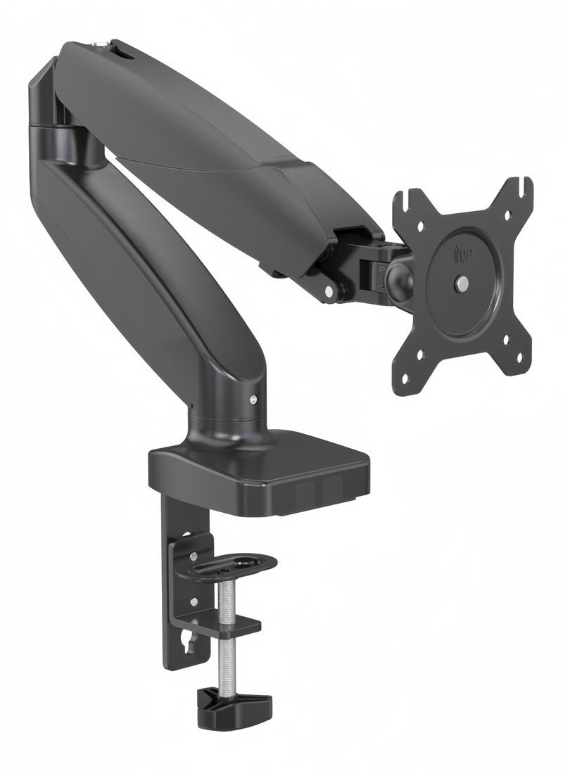 DLP - Adjustable Gas Spring Monitor Mount for 15 to 27 Inch Screens 2 to 7kg Load Capacity Tilt -85 to +90 Degrees Swivel 180 Degrees Rotation 360 Degrees VESA 75 100 - Image 1