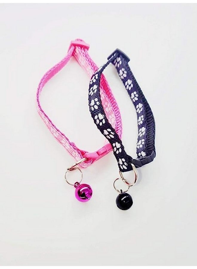 طوق قطط بريكواي على شكل ربطة عنق - حزام طوق مكون من قطعتين مع جرس للقطط والقطط الصغيرة - قد يختلف اللون - Image 4