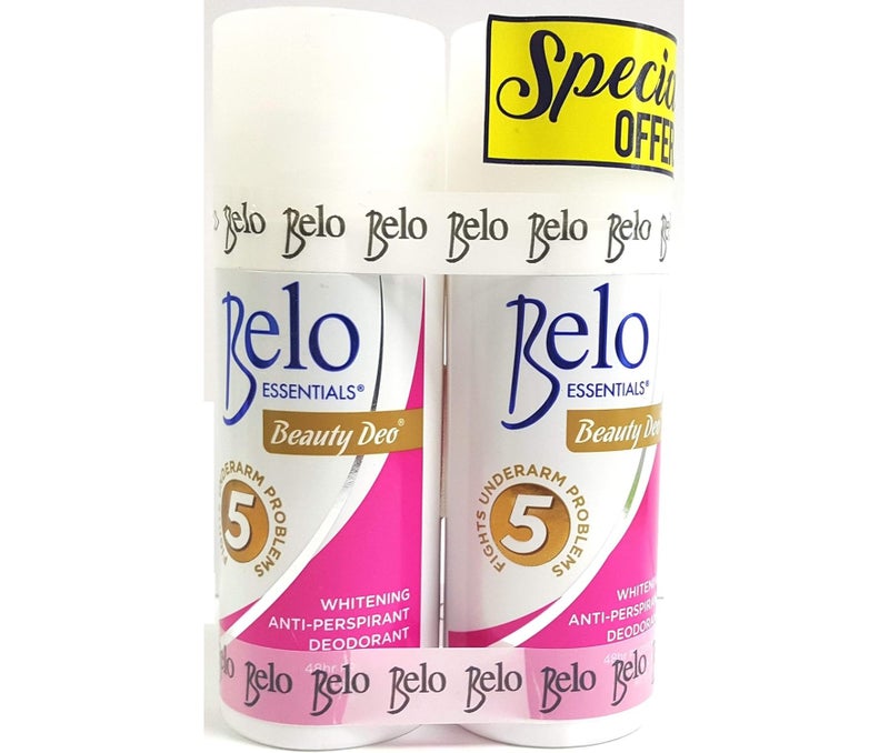Belo Essentials Beauty Deo Whitening Roll On, 2 x 40ml