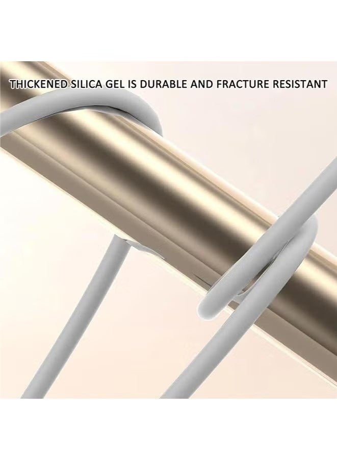 4 in 1 Charging Cable 240W 4-in-1 USB C Cable Multi Charger Cable with Breathing Light,USB C to Lightning CablePortable Fast Charging & Data Sync Silicone Type C Charger Cord (Gray, 2 Meter) - Image 2