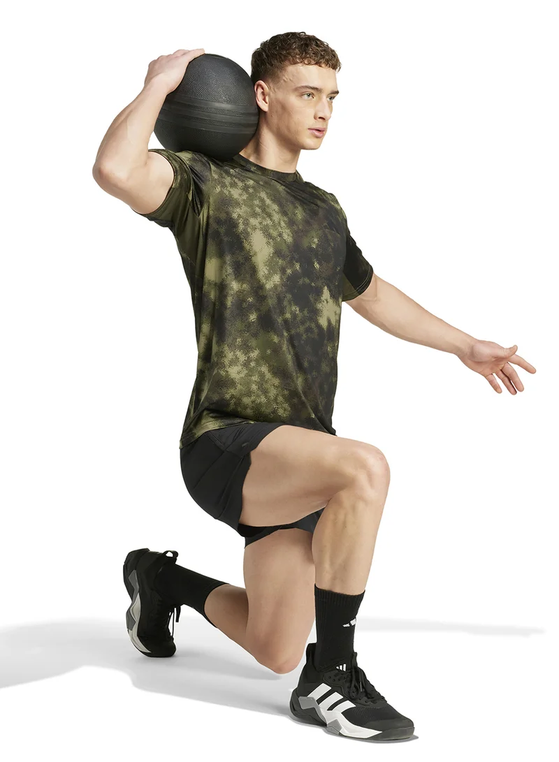 Adidas Training Essential Seasonal All Over Printed T-Shirt