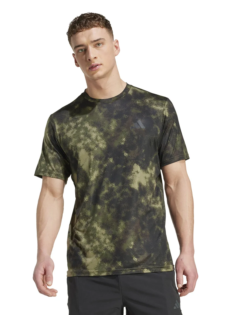 adidas Training Essential Seasonal All Over Printed T-Shirt