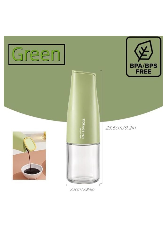 Portal AE Olive Oil Dispenser, Oil and Vinegar Dispenser Set with Silica Gel Pourers, Weighted Pourer, Drip Free Spout Oil Dispenser Bottle for Kitchen  - Image 3